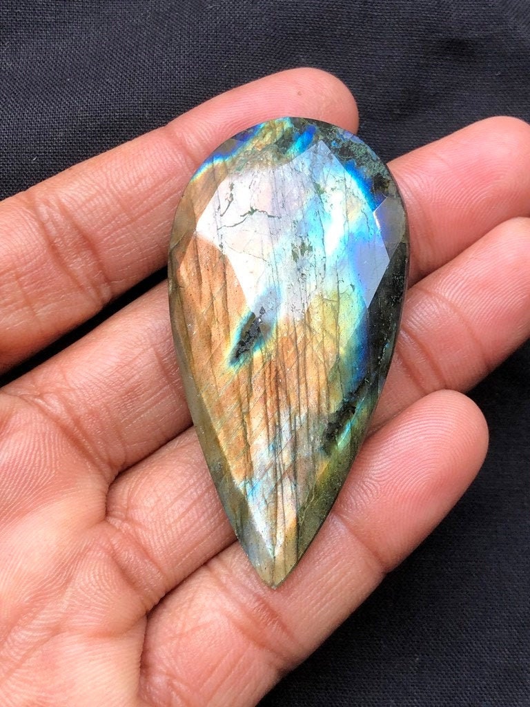 Labradorite Cabochon 1 Piece Size 59 MM Approximately | Etsy