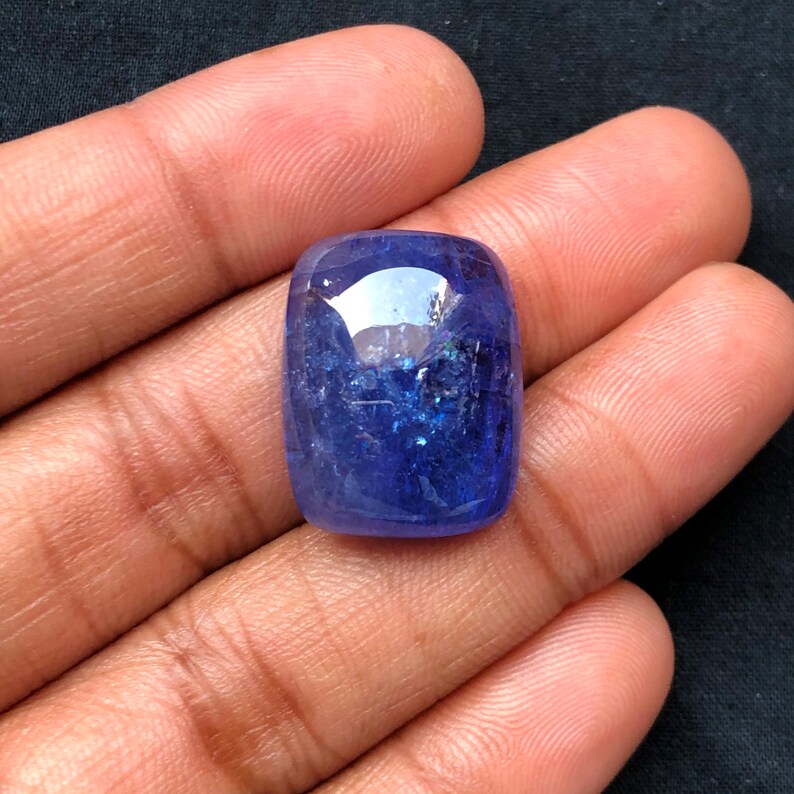 Tanzanite Cabochon 1 Piece Size 22 MM Approximately