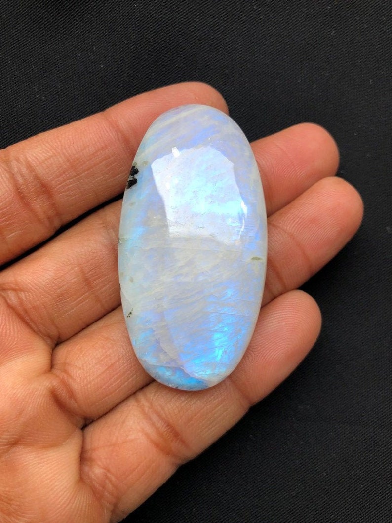 Rainbow Moonstone Cabochon 1 Piece Size 53 MM Approximately