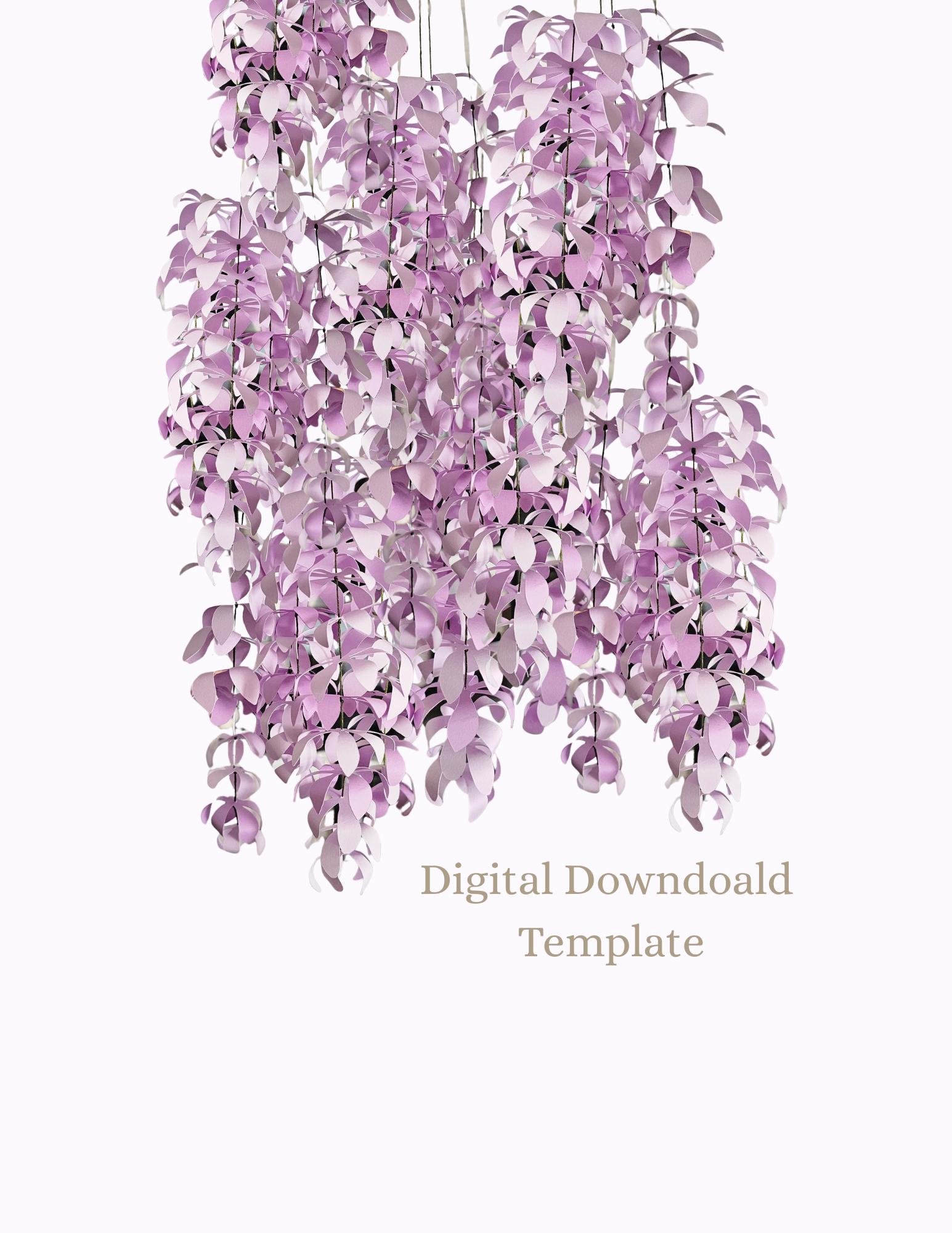 Wisteria Flower Template SVG for Cricut | Cascading Wedding Backdrop ...