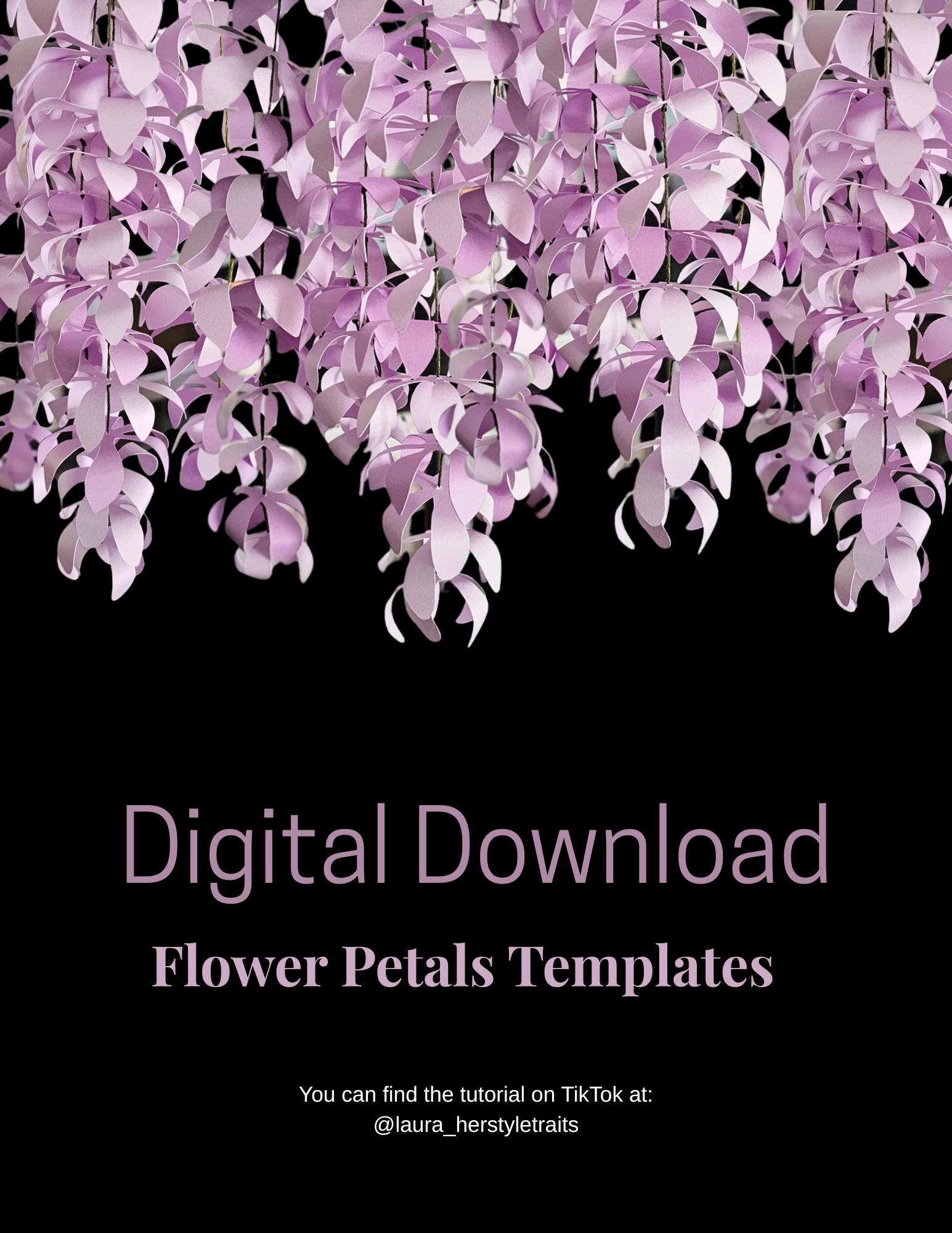 Wisteria Flower Template SVG for Cricut | Cascading Wedding Backdrop ...