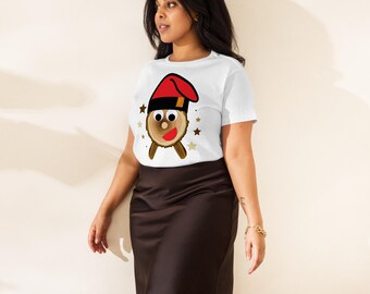Het ultrazachte katoenen dames-T-shirt of pyjamatopje van Pooping Log