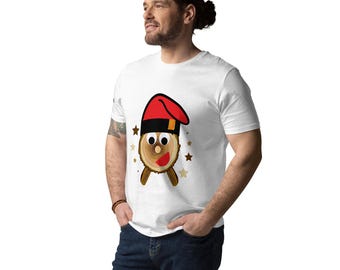 The Pooping Log, uniseks T-shirt of pyjamatopje van biologisch katoen