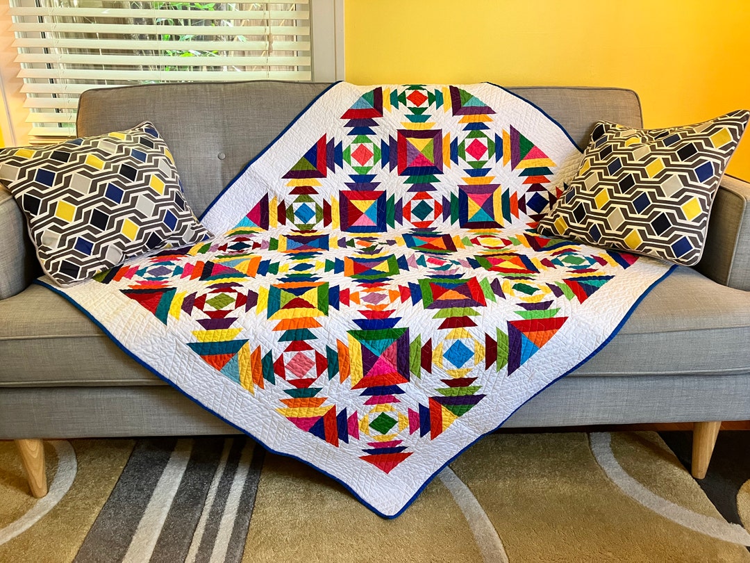 Pineapple Log Cabin Quilt Etsy