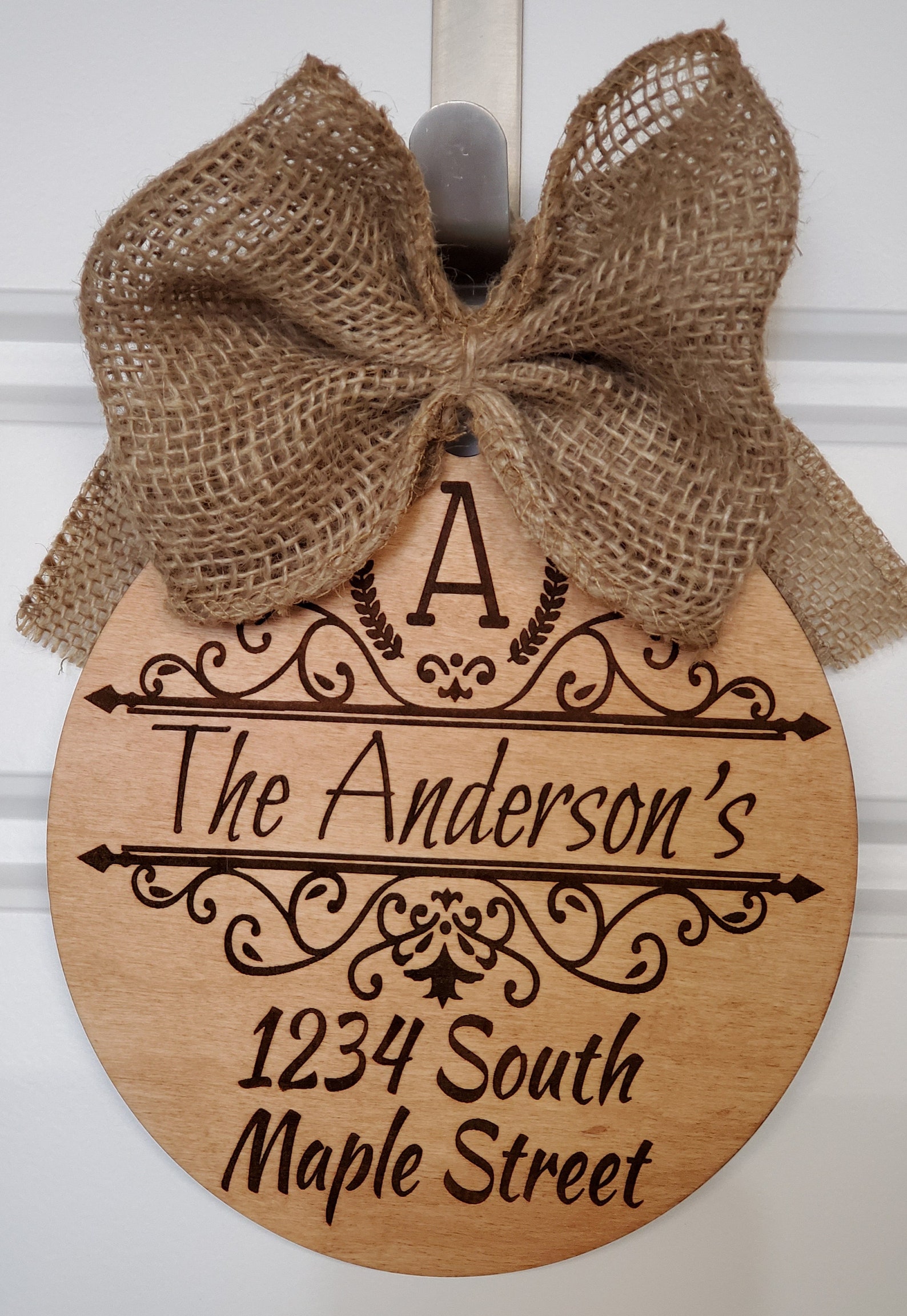 Custom Address Door Sign Wood Etsy