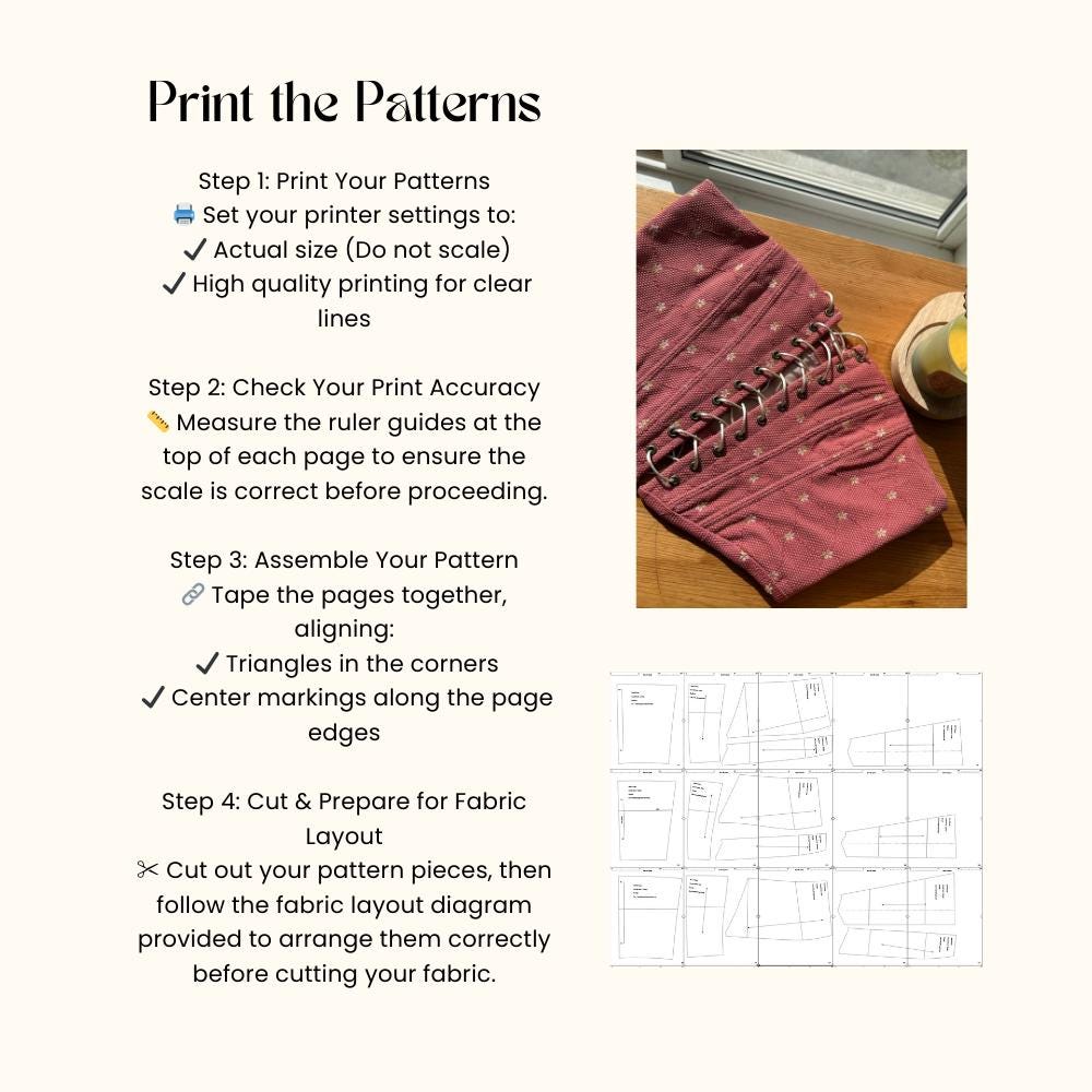 Corset PDF Sewing Pattern – Digital Download - Etsy