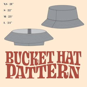 Bucket Hat Sewing Pattern PDF Sewing Pattern Teen, Adult Sizing Minimal 