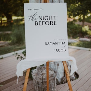 Wedding Rehearsal Welcome Sign Template, Minimalist Rehearsal Dinner Sign, INSTANT download, Large Wedding Sign, SAM