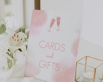 Watercolor Gift Table Sign, Bridal Shower Template (Digital Download)