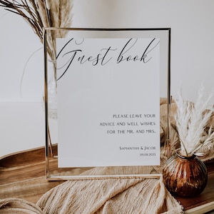Elegant Wedding Guest book Template, Please Sign Our Guest book Sign, Sign Our Guest Book, Minimalist Wedding Signage, SAM