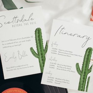 Scottsdale Bachelorette Weekend Invitation, Bachelorette Itinerary, Editable Instant Download, Scottsdale Before The Veil,