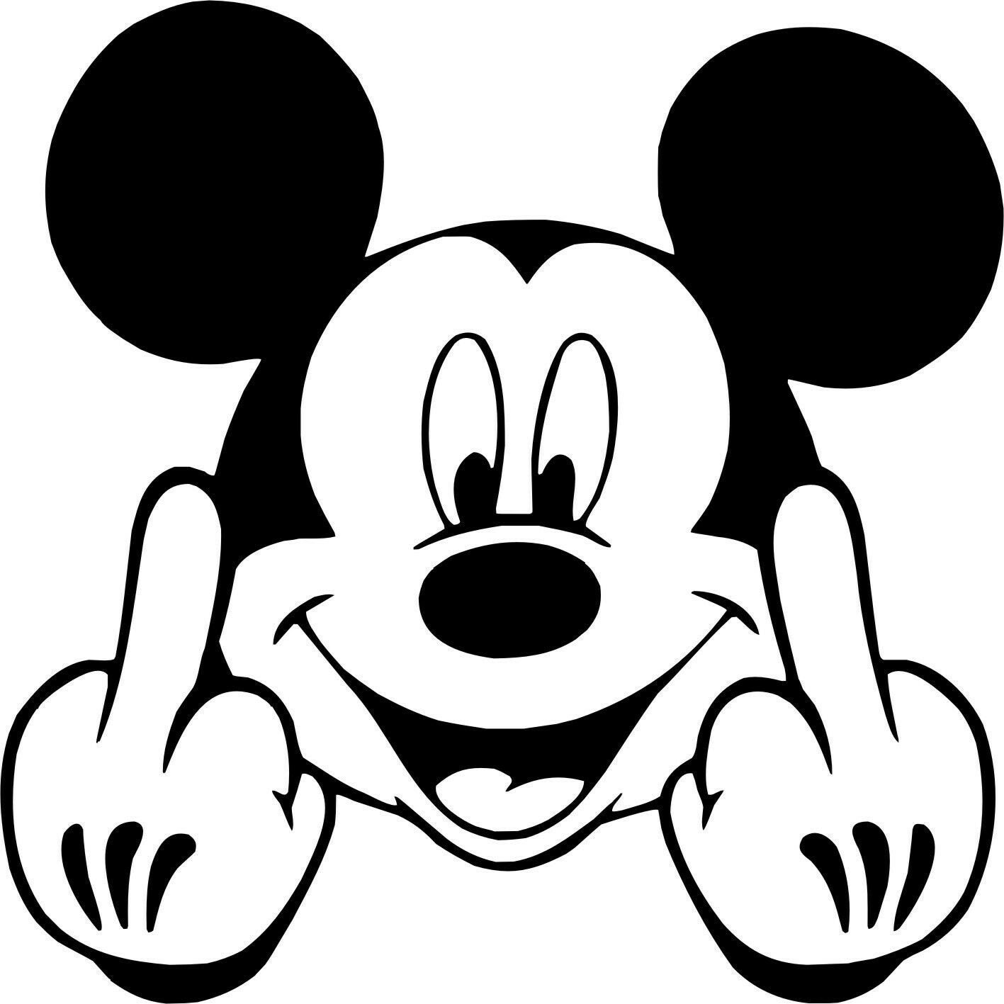Funny Rude MICKEY MOUSE Car Sticker Decal Vinyl Van Laptop | Etsy