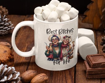 Taza "Las mejores perras para siempre" / Taza de café divertida sobre la amistad