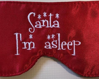 Hand Made Top Quality Christmas Eve Childs Satin Sleep Eye Mask Blindfold