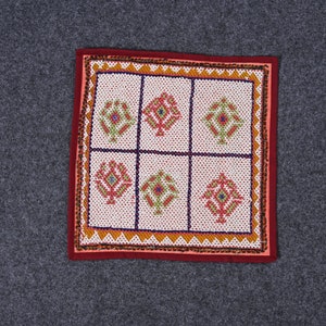 Pearl Hand Embroidered Textile Hanging Traditional Gujarati Saurashtra Ethnic Bead Work Indian tapestry Home Decor Wall Hanging