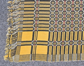 Reversible Handloom Baumwolle mit Quaste für Sommer Winter Handgefertigte Decke mit geometrischem Muster
