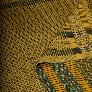 Vintage Blanket Mudcloth Reversible Cotton Throw, Yellow and Black Indian Khes Handloom Sofa Throw Gift,Ethnic Traditional Blanket For Couch