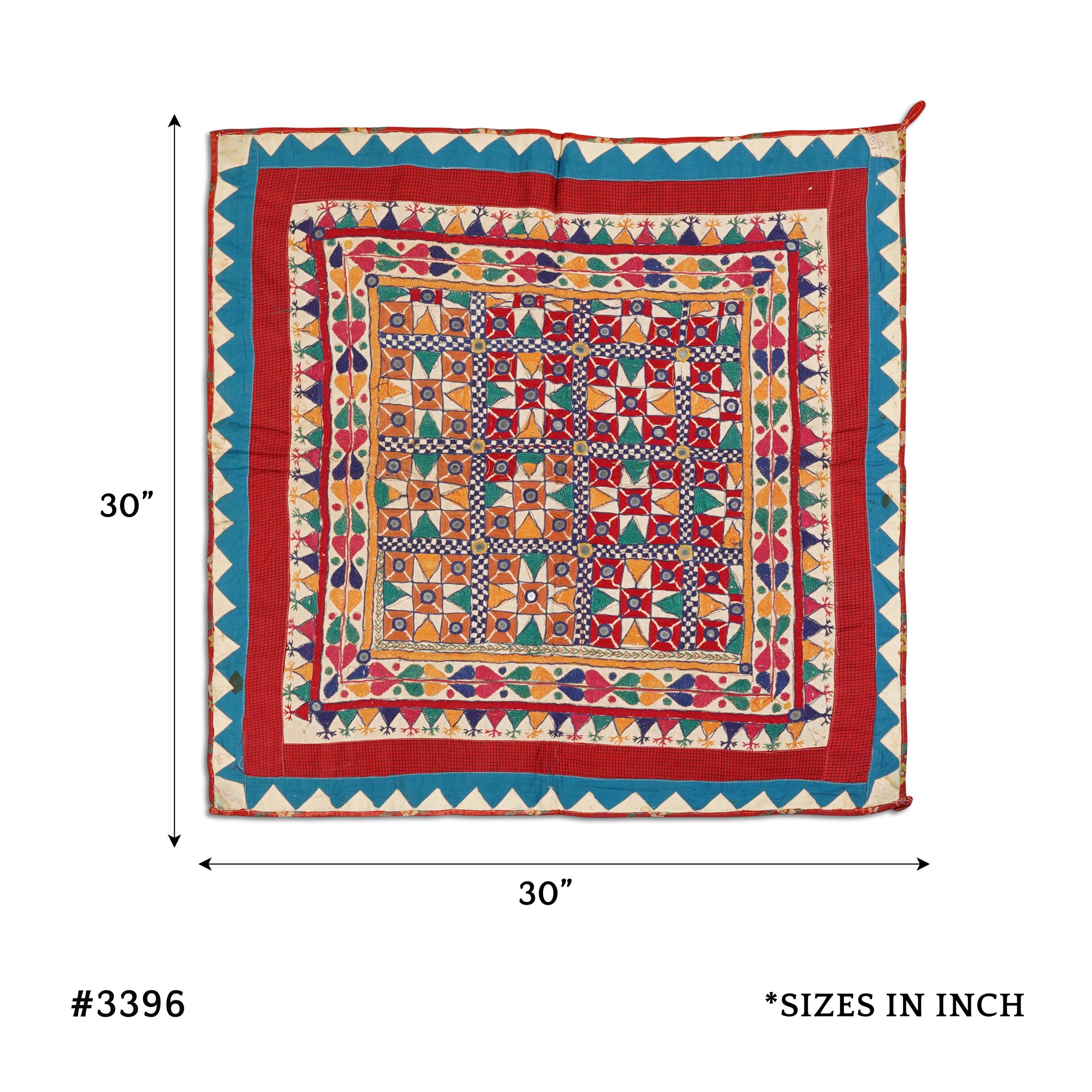 Buy Vintage Embroidered Kutch Textile: Floral Indian Textiles