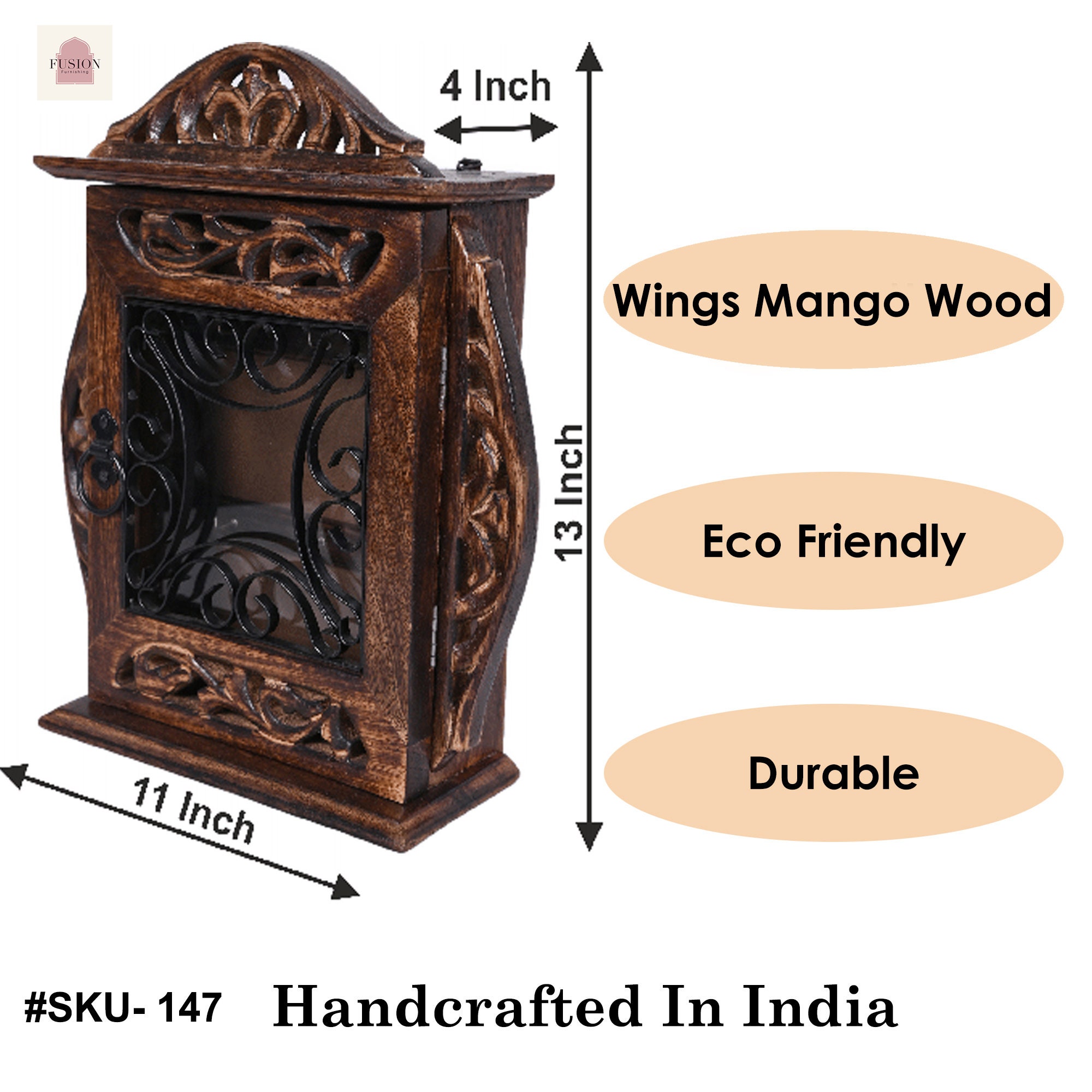 Caja decorativa para llaves de madera, llavero de granja, caja decorativa  para llaves de pared, soporte de pared, organizador de joyas montado en la