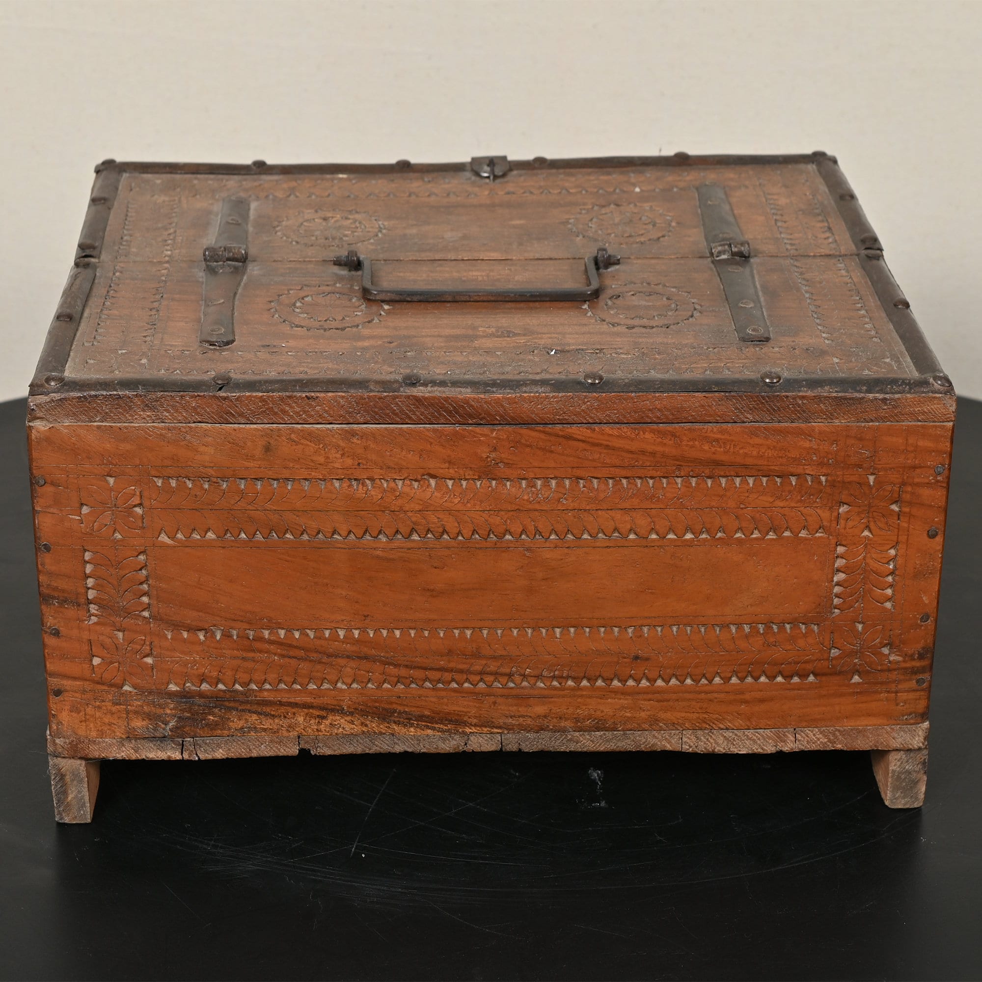 Wooden Hand Crafted Box, Antique Decorative, Vintage Table