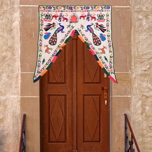 Toran, handmade door valance, window decor, wall hanging, hippie home decor bohemian tapestry Boho curtain, colorful door hanging