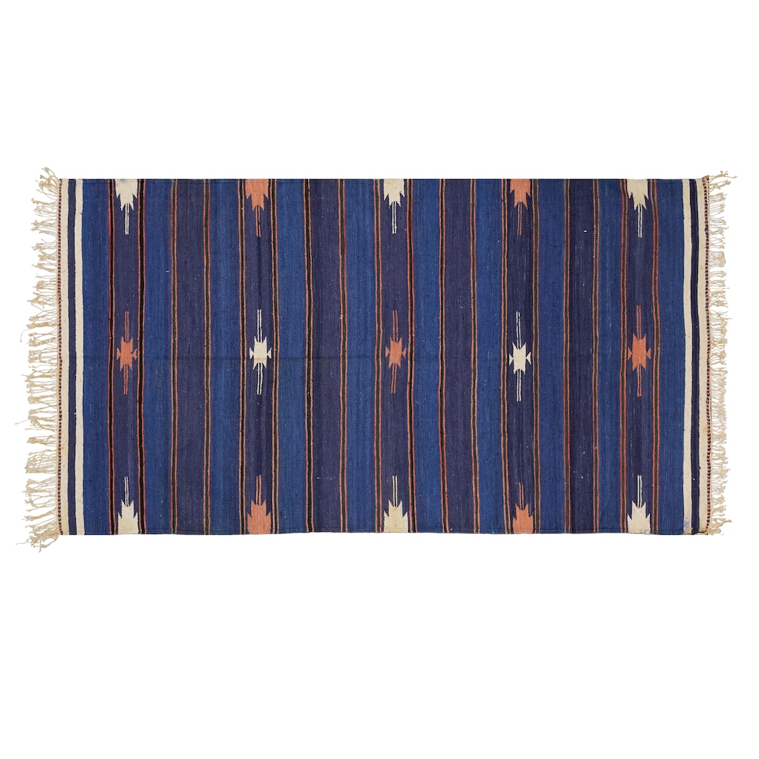 Punjabi Rugs Handwoven Cotton Punjabi Rug: Tribal Home Decor (3.3 X 6.3 Ft) - Etsy