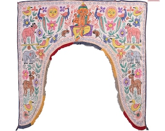 CASTELLO INDIANO ARTIGIANALE IN COTONE Vintage Patchwork Porta Appesa