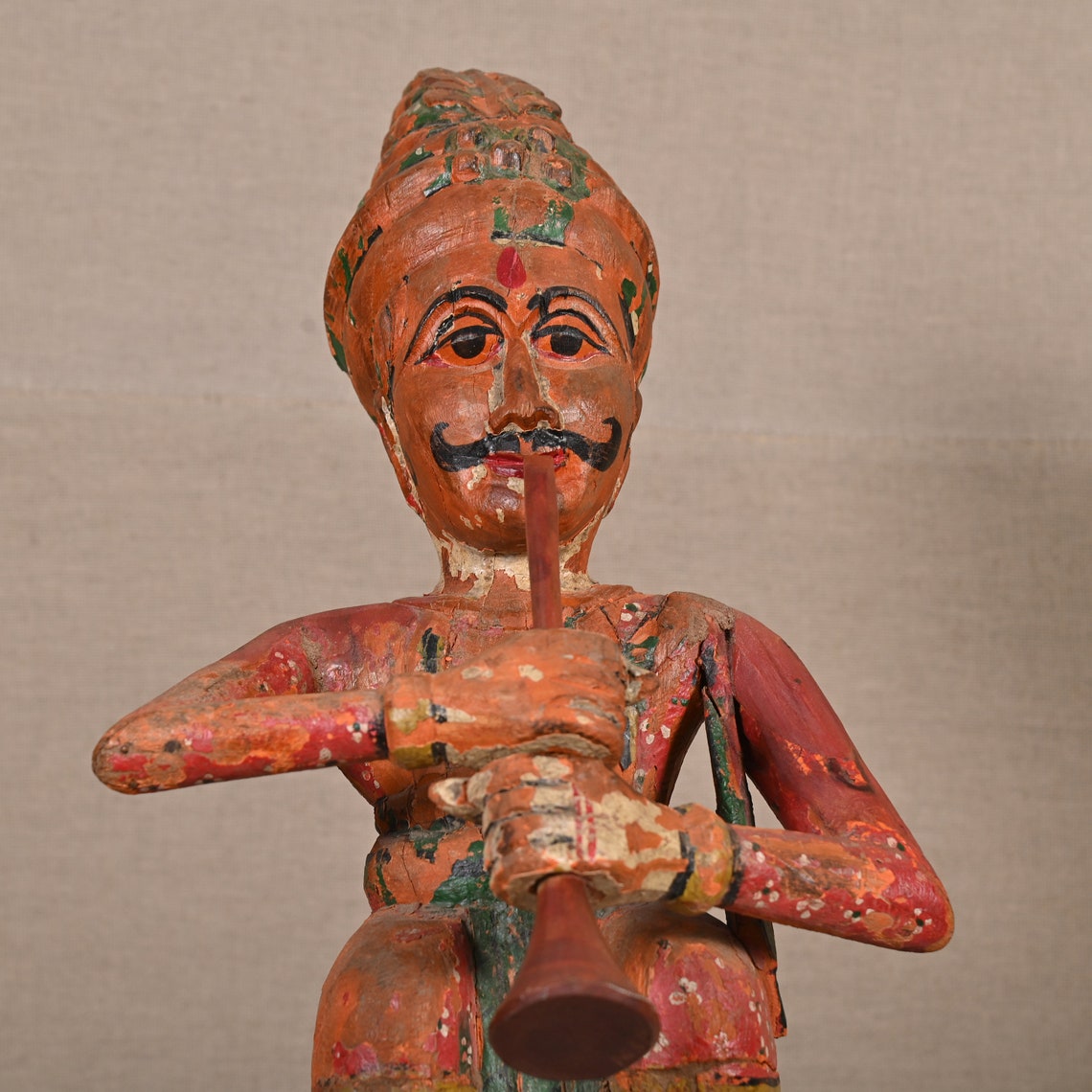 Vintage Wooden Statue Rajasthani Man Figurines Indian Wooden Etsy