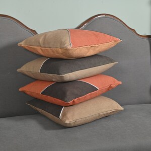 Set of 4 Cushions Cover, Indian Modern South Western Cushion Case,Farmhouse Style Pillow Case, 100% Cotton decor pillow case handloom covers