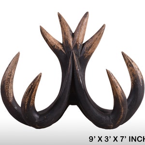 Wooden Antlers Wall Décor Carved Antlers Showpieces - Etsy UK