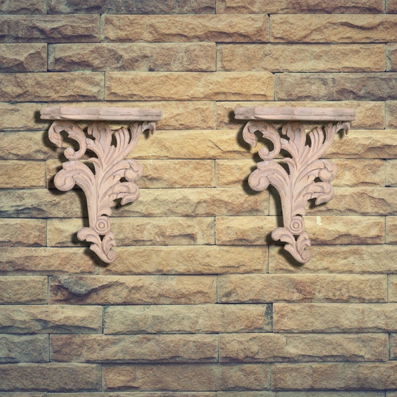 Mensola con staffa da parete in legno fatta a mano Mensola da parete  multiuso in legno