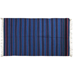 Handwoven Handmade Cotton Area Rug Flat Weave Natural Vegetable Dyed Rug Indian Dhurrie Reversible Wall Tapestry Living Room Rug