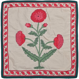 Floral Wall Hanging 40-50 years old Embroidery Handmade Antique Indian Gujrati Textile Wall hanging Vintage Tribal Tapestry Silk Thread work