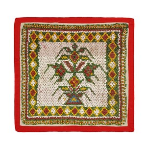 Tapisserie murale vintage en perles, perles ethniques multicolores, artisanat indien artistique, décoration murale unique, art textile perlé gujarati