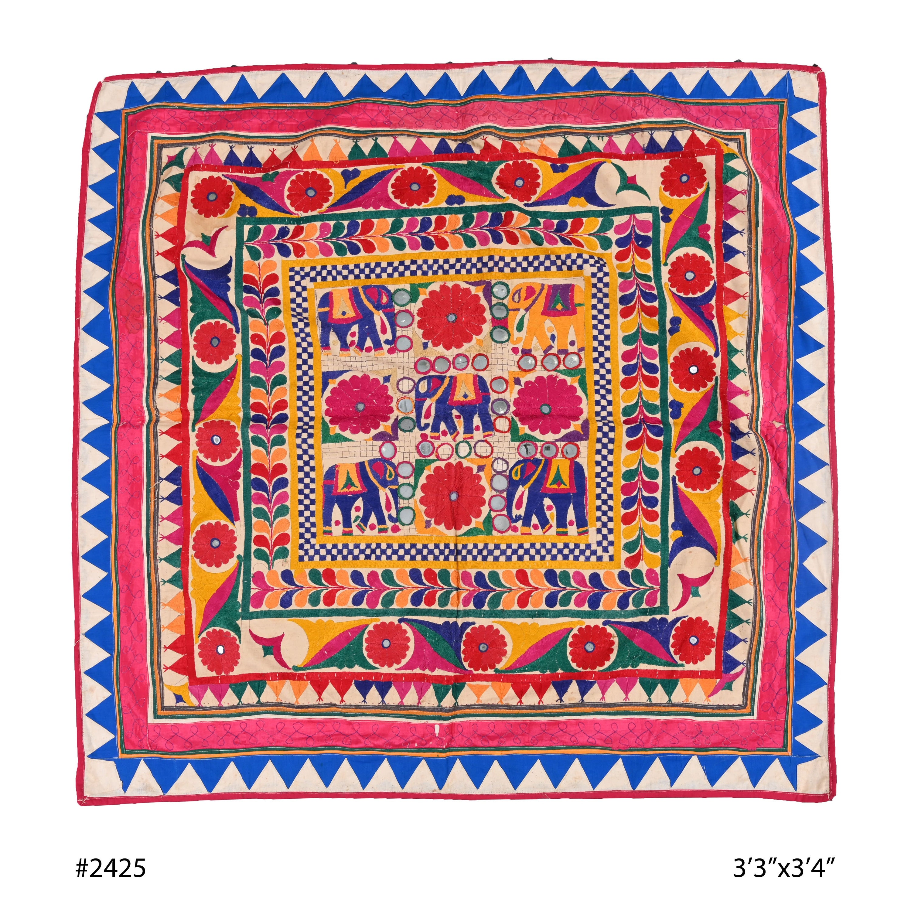 インド グジャラート アップリケ 壁飾り布 インド グジャラート アップリケ 壁飾り布