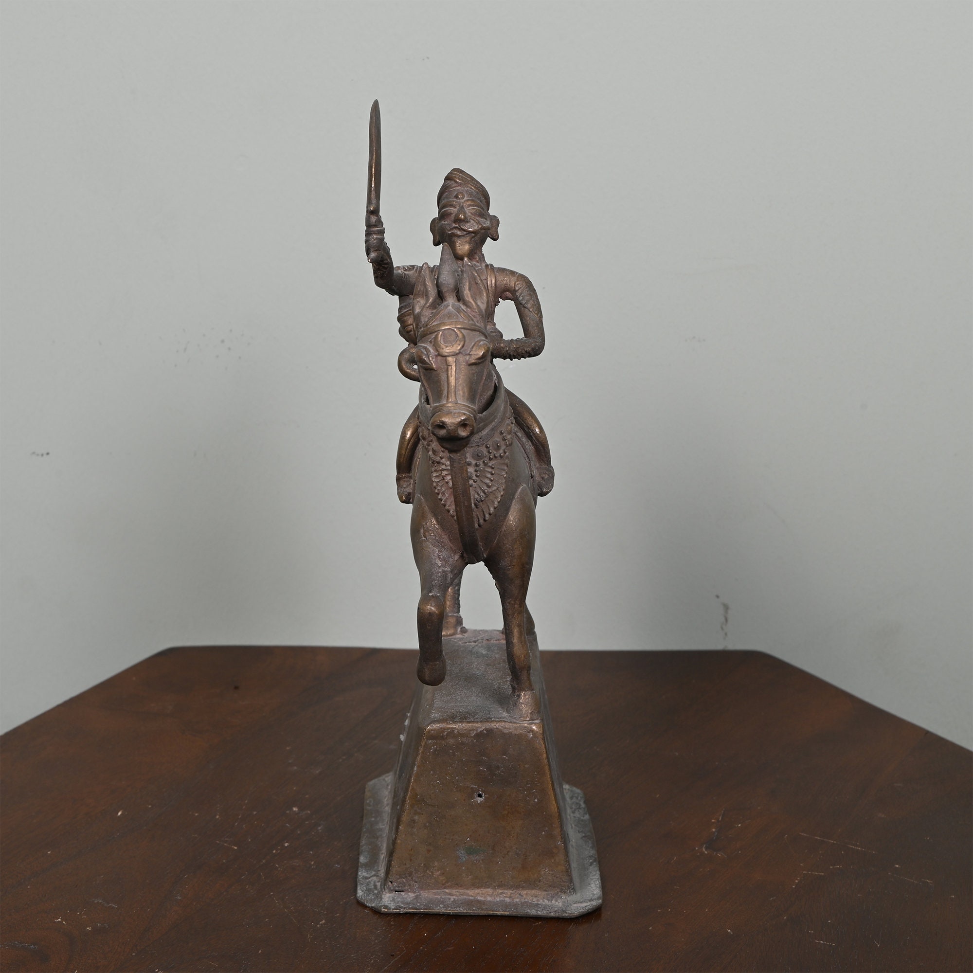 Vintage Brass Statue 1960s Year Old Hand Carved Tabletop Man Etsy