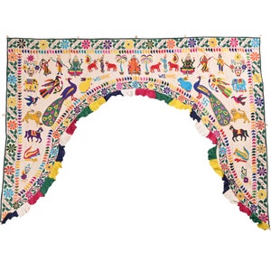Toran hippie home decor bohemian tapestry Boho curtain, colorful door hanging handmade door valance, window decor, wall hanging
