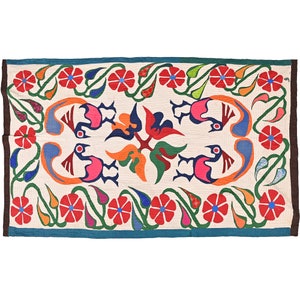 Boho tapestry wall hanging table runner couch cover floral tapestry bohemian wall decor hippie home decor Indian tapestry wall hanging decor