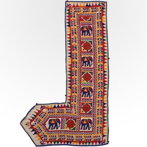 Antique Hand Embroidered Toran for Vibrant Decor Colorful Indian Door Hanging