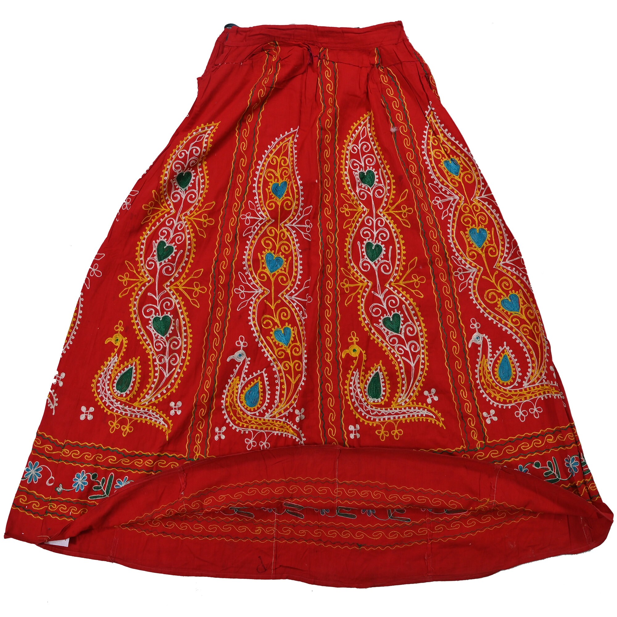 Buy Indian Banjara Skirts, Vintage Peacock Design Hand Embroidered