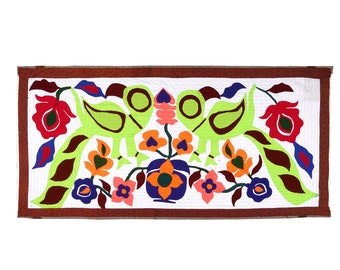 Vintage Applique Wall Hanging Textile Decor Art, Appliqued work Wall Hanging, Patchwork Wall hanging Embroidered Ethnic Wall Décor Tapestry