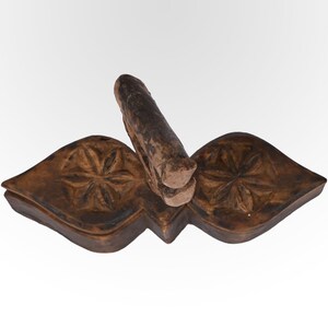 Handgemaakt, Handgemaakt, Tilak-container, vintage, Roli Chawal-doos, Doos met deksel, artistieke Tika houten kist met secties, houten Chopra,