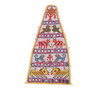 Wall Hangings Animal Motifs Pearl Beads Gujrati Textile Traditional Tribal Art Living Room Tapestry Indian Hand Crafted home decor art