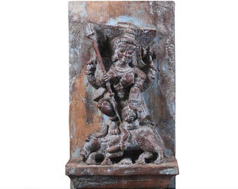 伝統的な女性像 ヴィンテージ 手描きの像 インド彫刻の女性彫刻