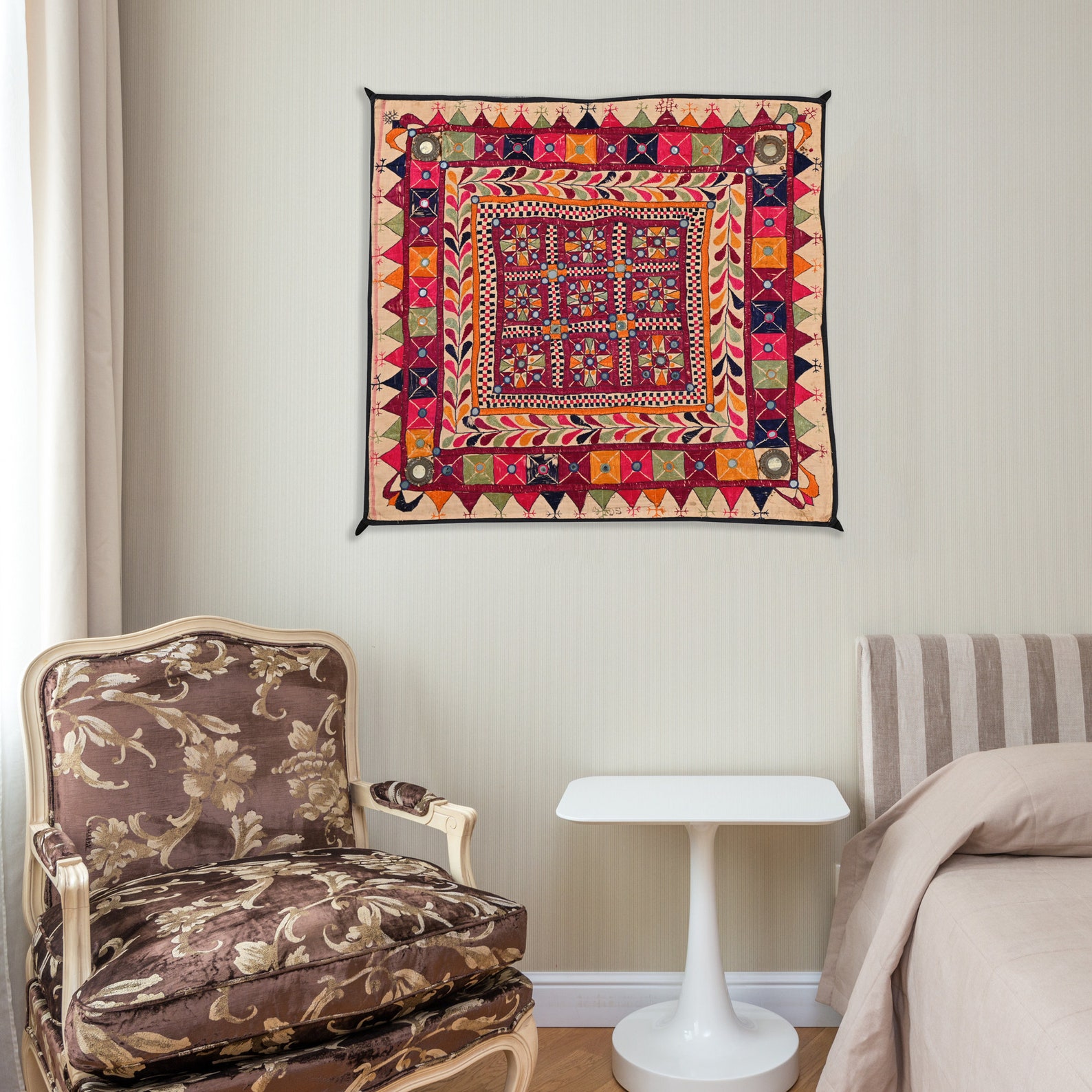 Antique Indian Gujarati Handmade Textile Wall hanging Banjara Etsy