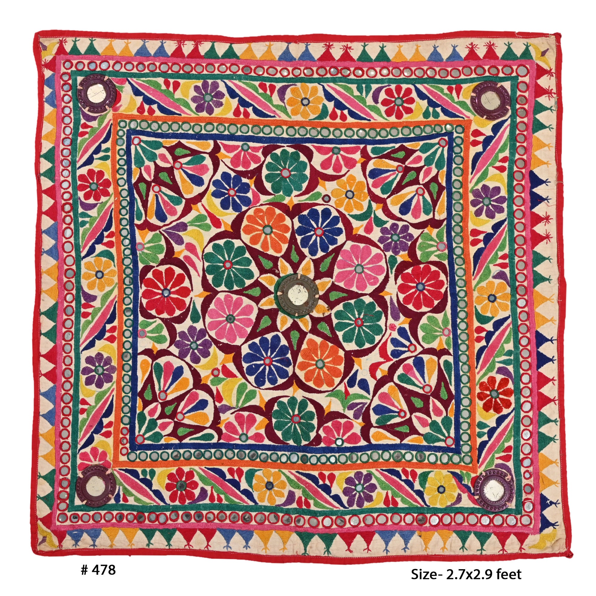 インド グジャラート アップリケ 壁飾り布 インド グジャラート アップリケ 壁飾り布