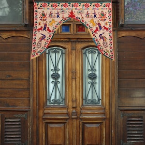 Toran Wall Hanging Indian Peacock Design Traditional Handmade Decorative Door Hanging/Bandarwal/ Bohemian Tapestry Toran front door sign