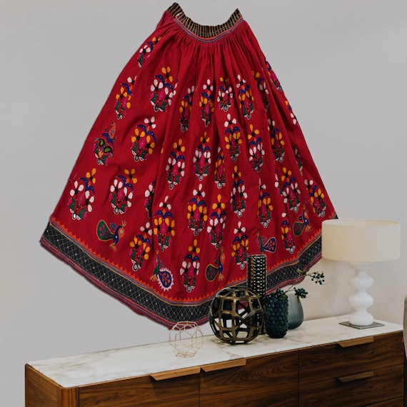 Kutchi Rabari Skirt, Indian Lehenga, Textile, Han… - image 2