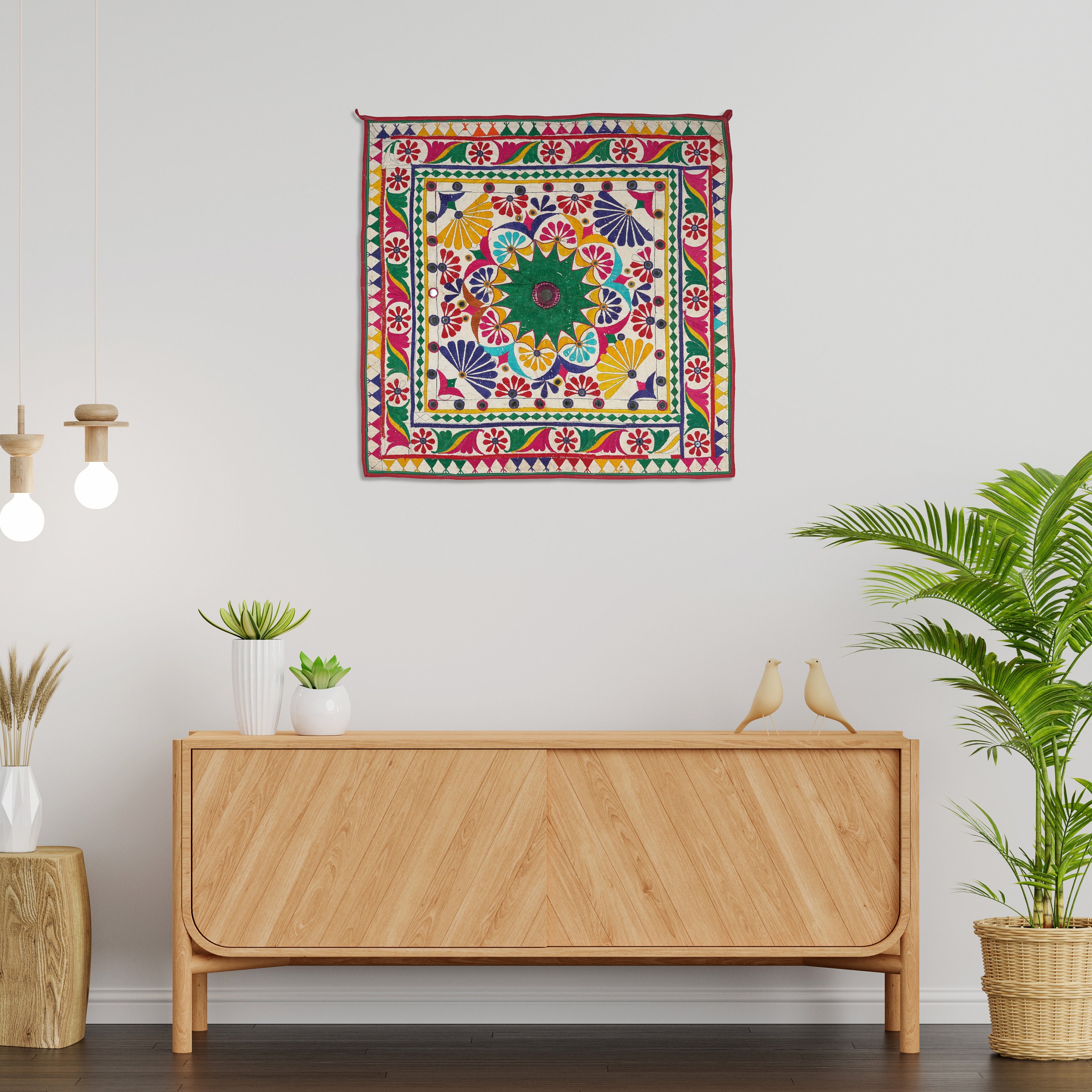 Sophia-Art Lot de 100 tapisseries murales vintage en coton faites à la main - Style indien - 106,7 x 76,2 cm
