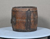 Wooden Himachal Pot Vintage Wood Barrel, Nail Keg, Waste Basket, Side Table, Umbrella Stand, Small Wooden Keg Plant Stand Mini Barrel